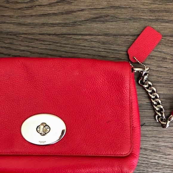 Coach Red And Silver CrossBody Bag - Picture 2 of 8